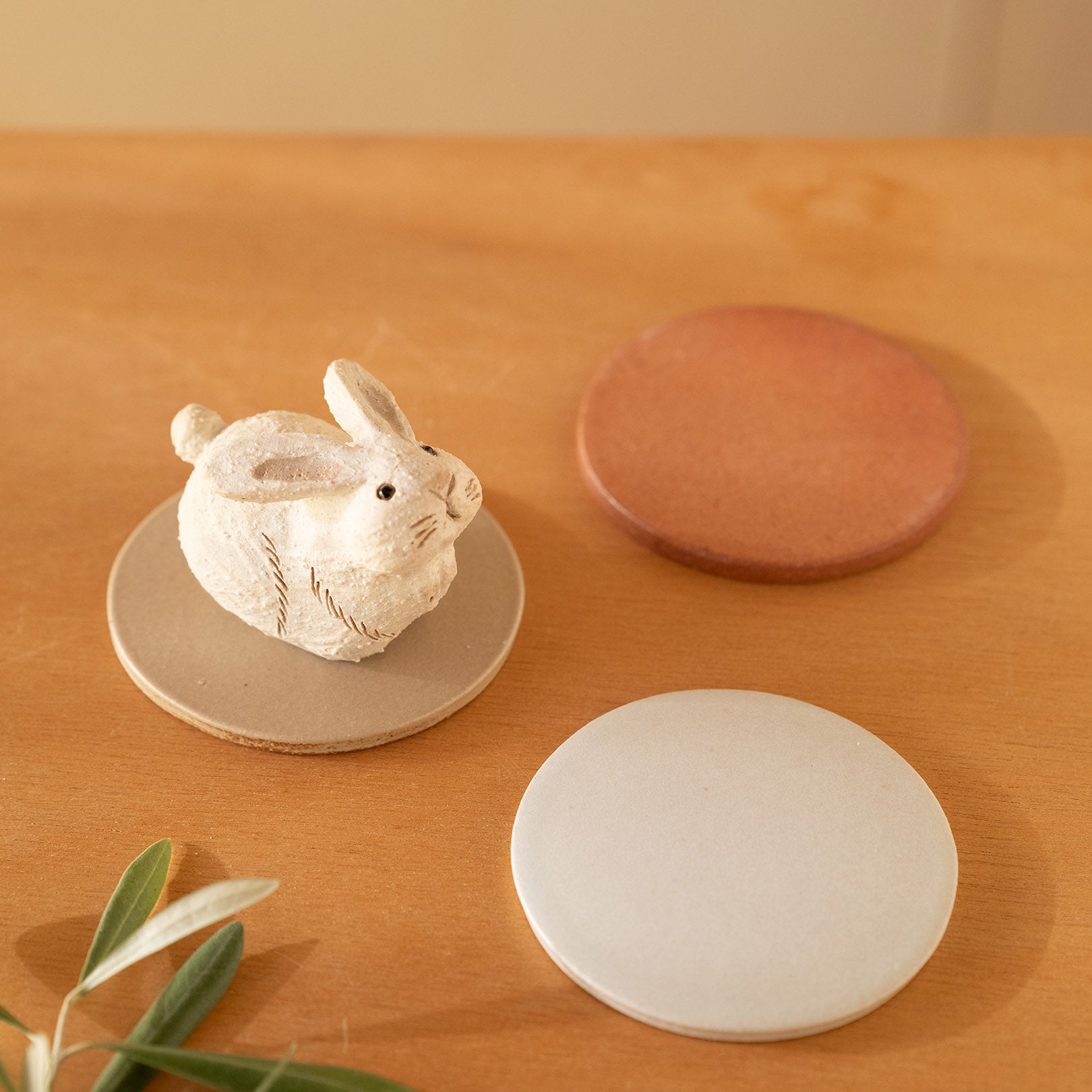 Simple Plate Small-handmade Shigaraki Homeware / Trays-Christmas-Meizan Kiln