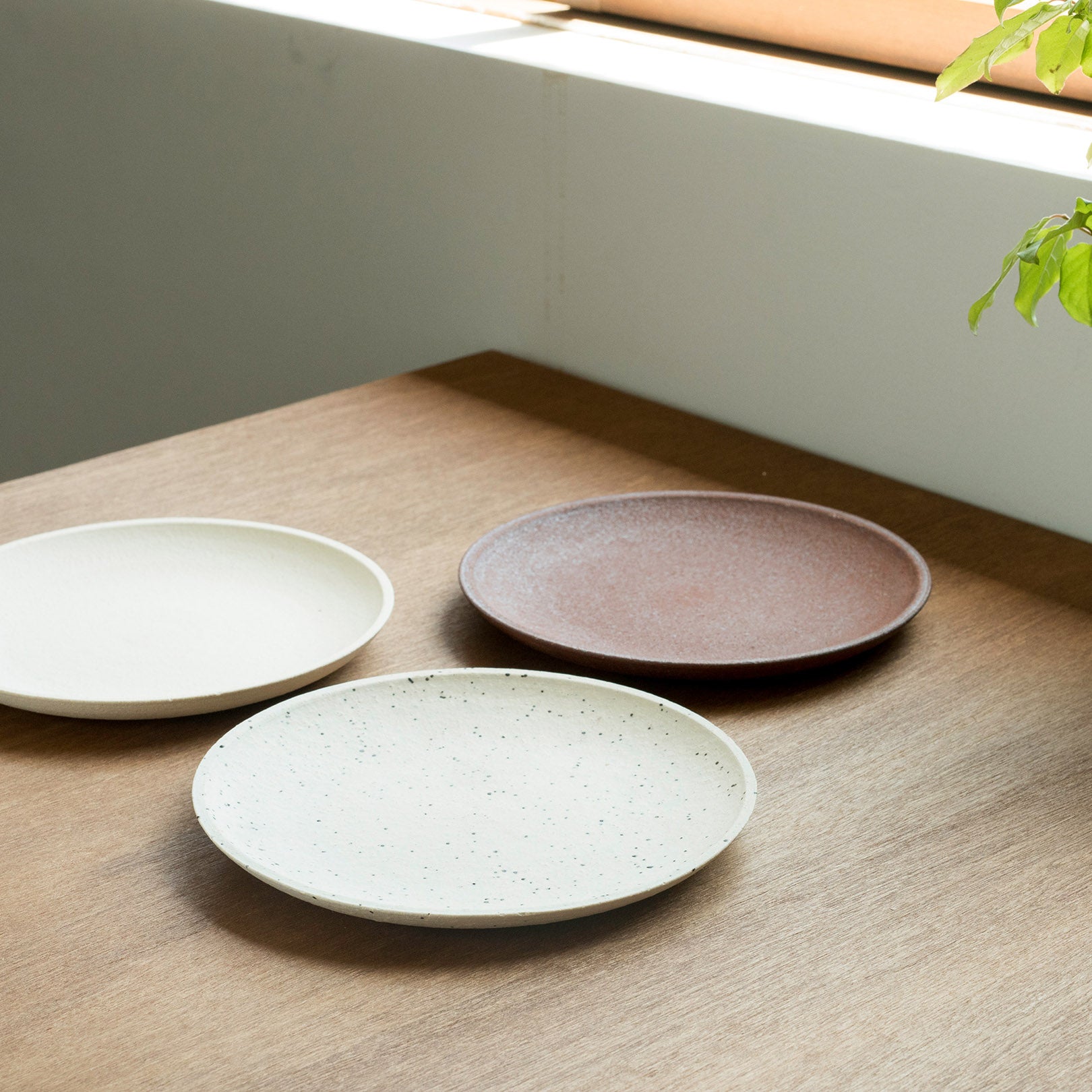 Handcrafted Shigaraki PLATE inSHIROTSUCHI, , – GRAIN WARE, made in Japan