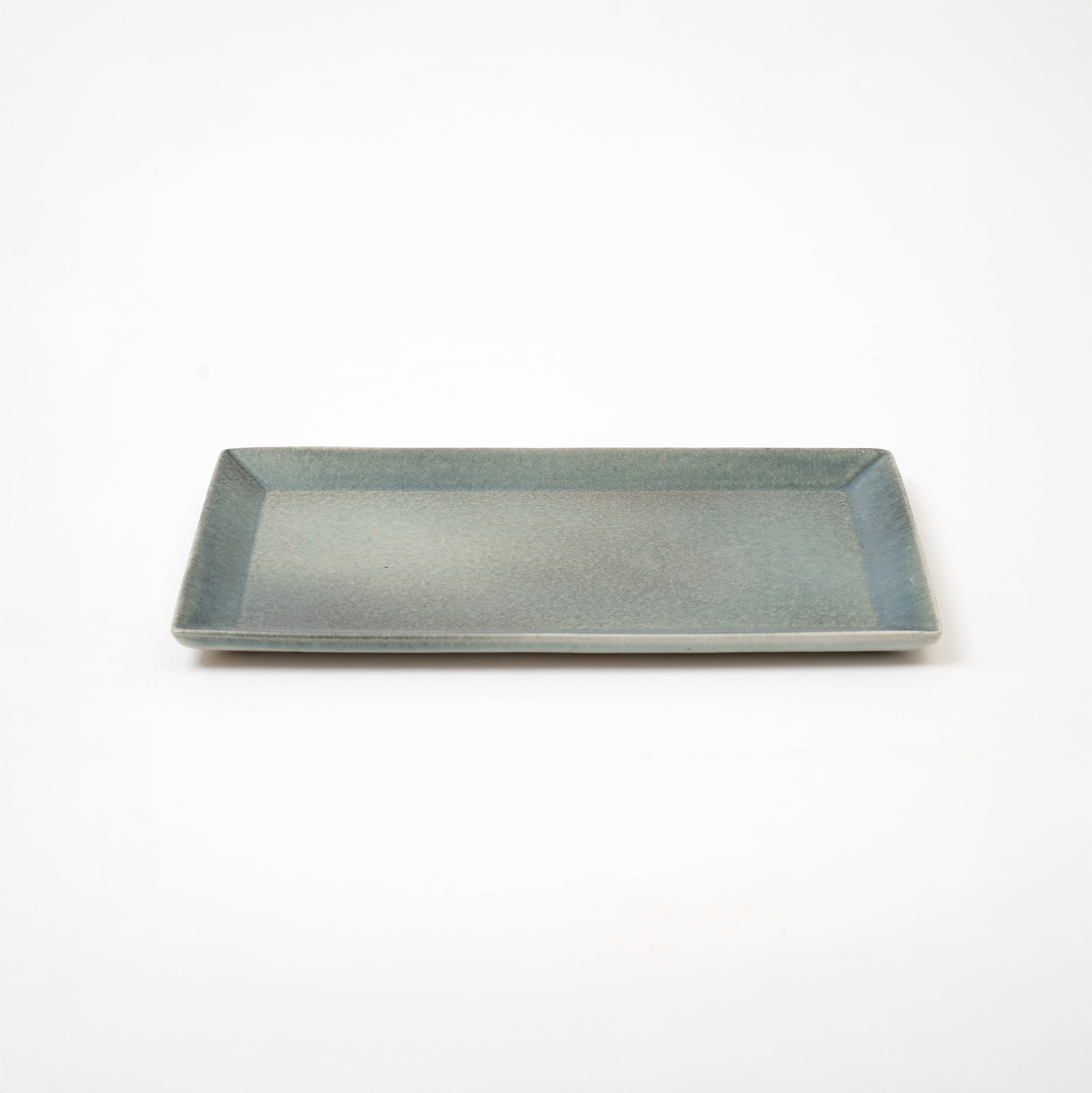 Handcrafted Shigaraki Rectangular Plate inCeladon, , – TEIBAN WARE, made in Japan