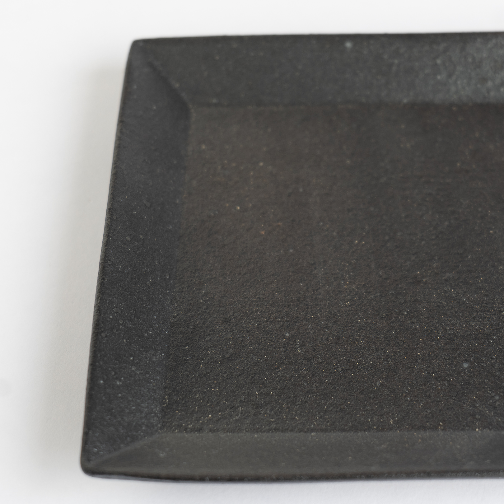Handcrafted Shigaraki Rectangular Plate inReddish Black, , – TEIBAN WARE, made in Japan