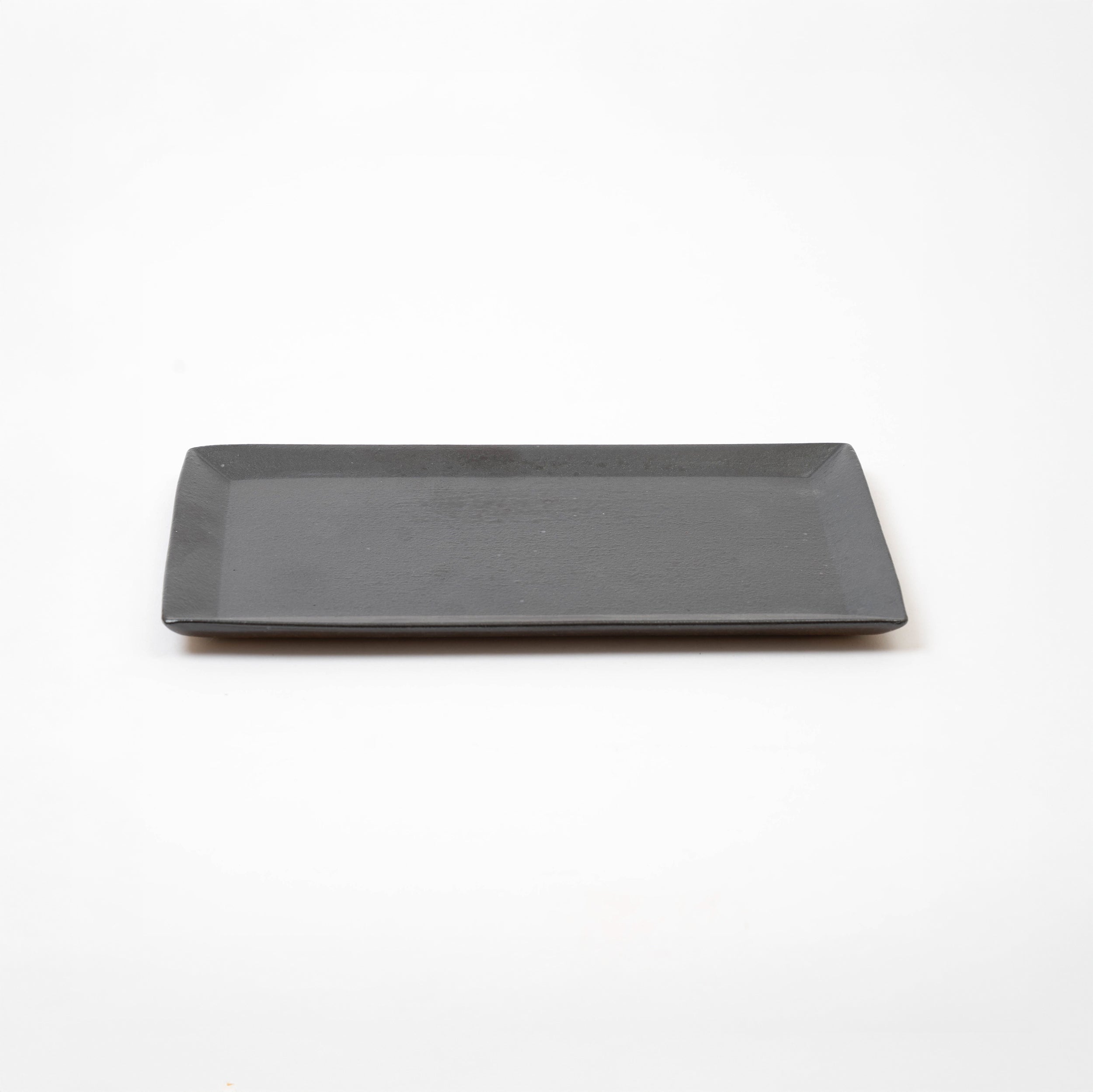 Handcrafted Shigaraki Rectangular Plate inReddish Black, , – TEIBAN WARE, made in Japan