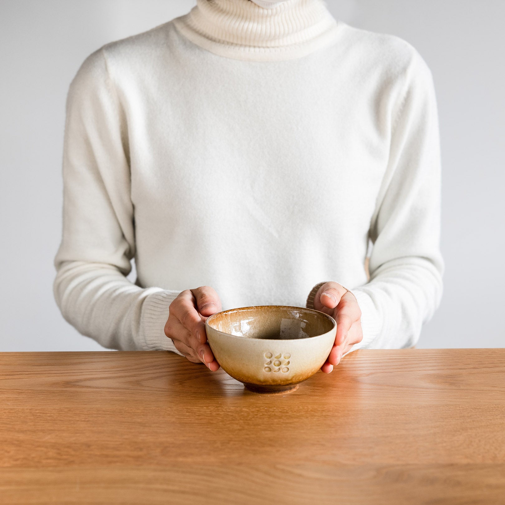 Handcrafted Shigaraki Rice Bowl inCeladon, , – Hitotsuki, made in Japan