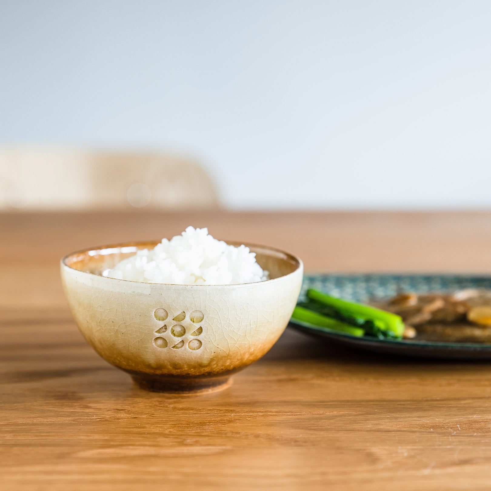 Handcrafted Shigaraki Rice Bowl inCeladon, , – Hitotsuki, made in Japan