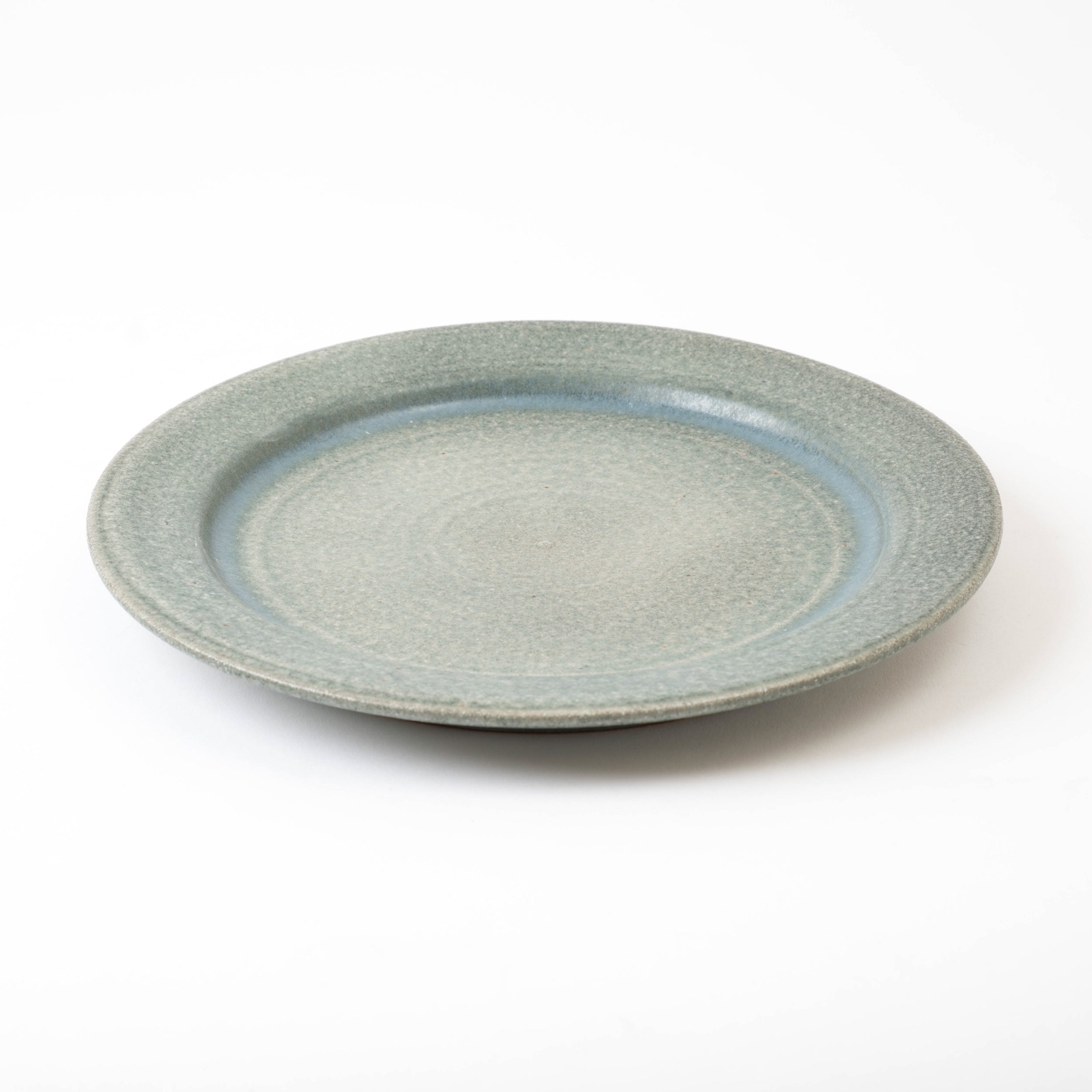 Handcrafted Shigaraki Rim Plate L inCeladon, , – TEIBAN WARE, made in Japan