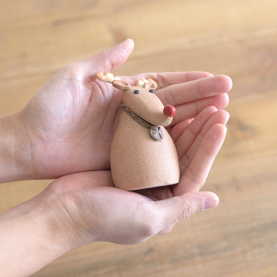 Festive Doll-handmade Shigaraki Homeware / Decoration-Christmas-Meizan Kiln