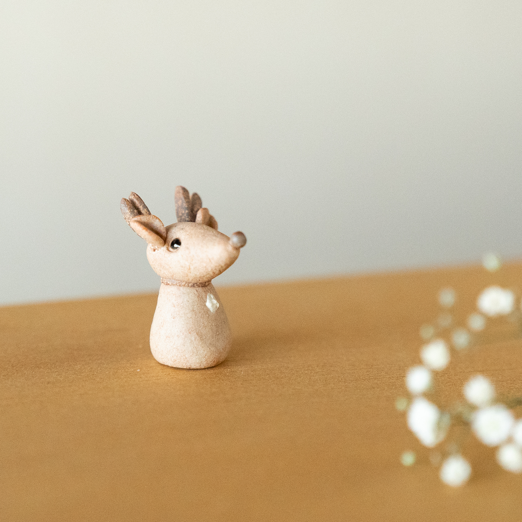 Small Festive Doll-handmade Shigaraki Homeware / Decoration-Christmas-Meizan Kiln