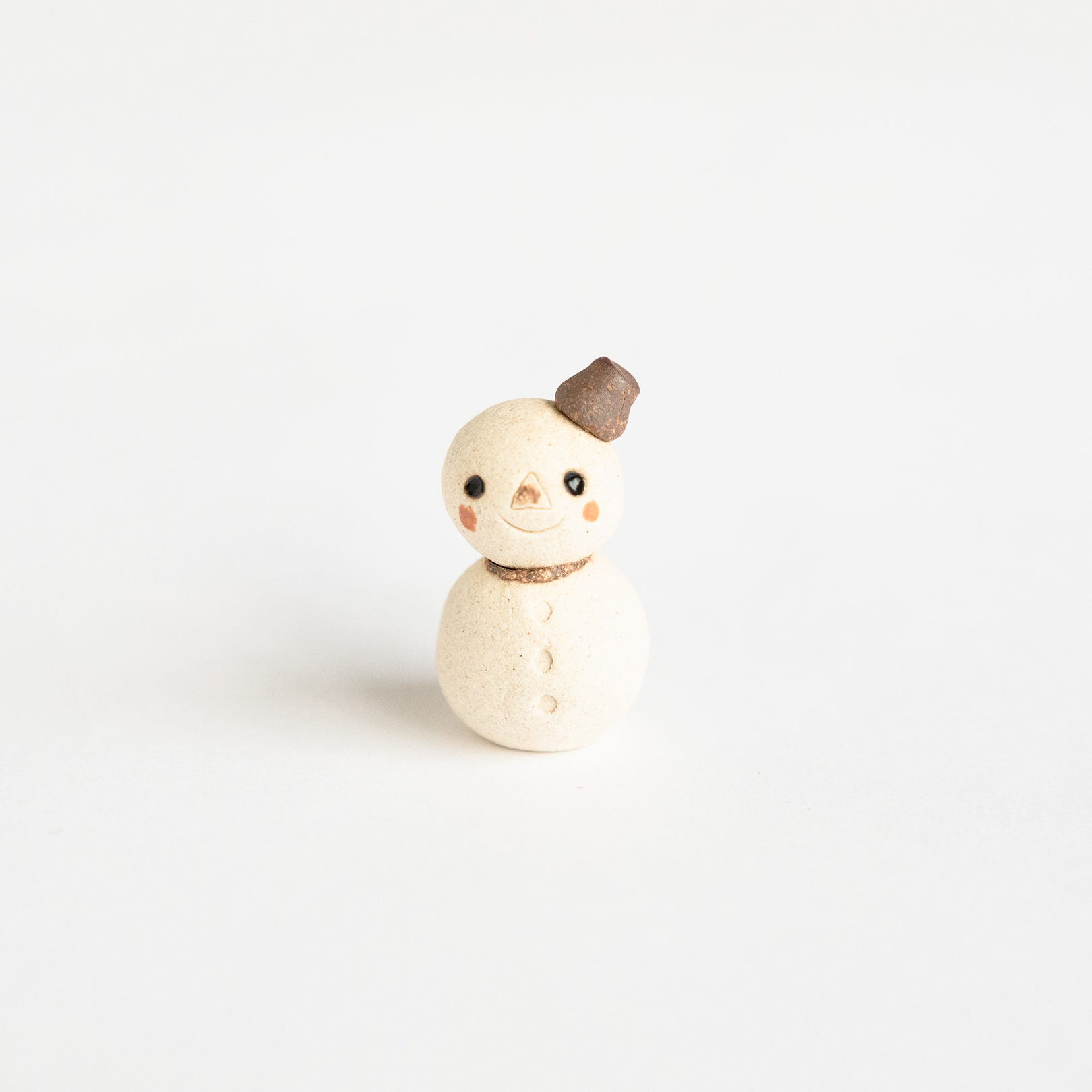 Small Festive Doll-handmade Shigaraki Homeware / Decoration-Christmas-Meizan Kiln