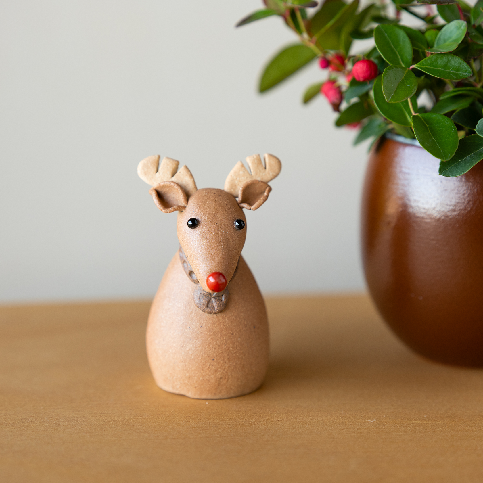 Festive Doll-handmade Shigaraki Homeware / Decoration-Christmas-Meizan Kiln