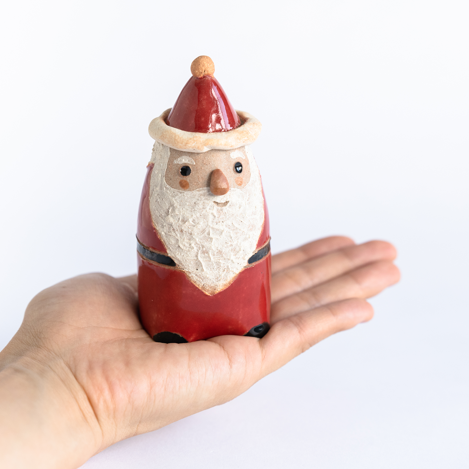 Tall Santa-handmade Shigaraki Homeware / Decoration-Christmas-Meizan Kiln