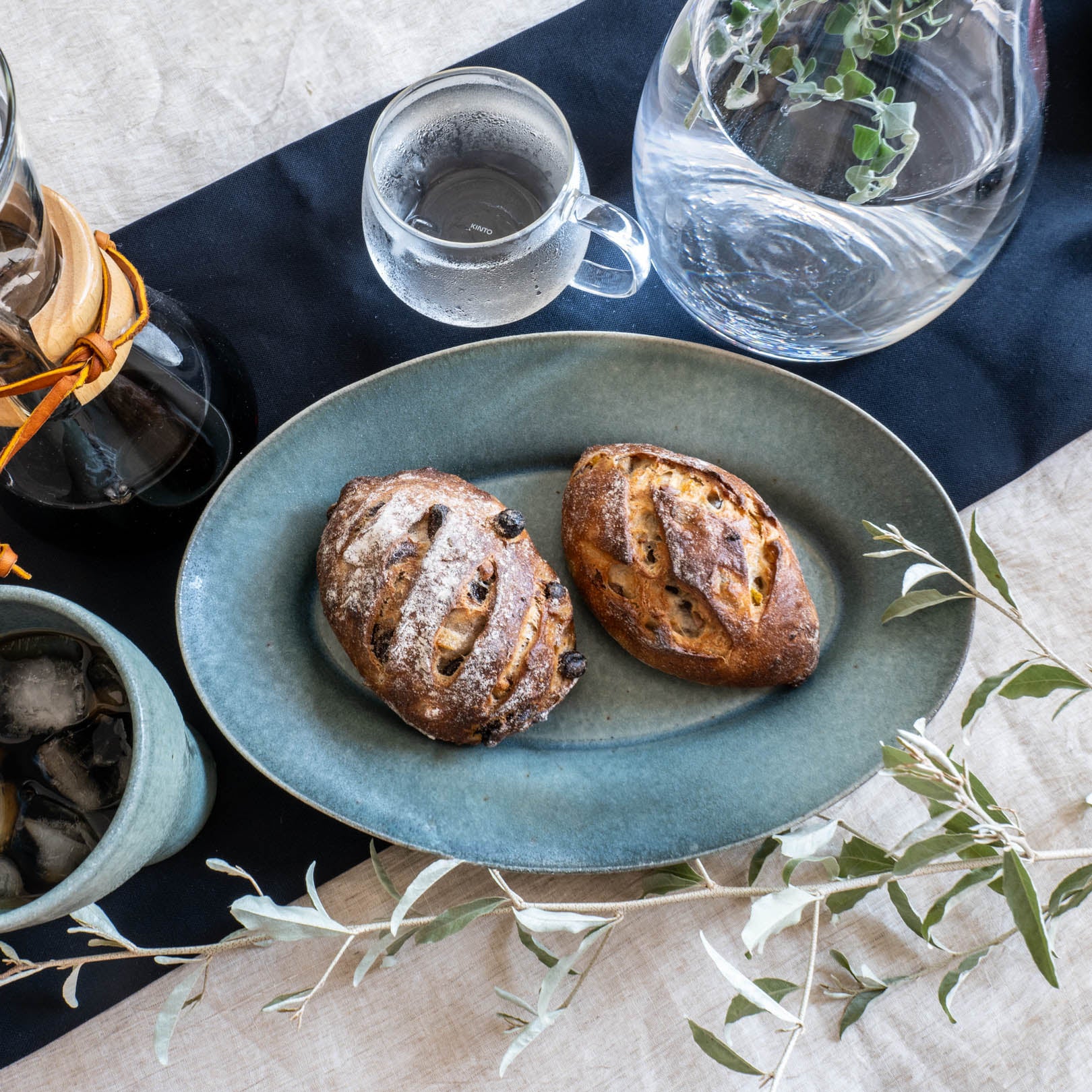 Rim Oval Plate L-handmade Shigaraki Tableware / Plates-TEIBAN WARE-Meizan Kiln