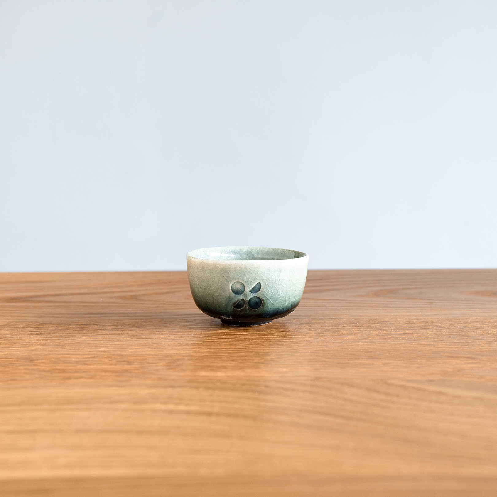 Handcrafted Shigaraki Sake Cup inCeladon, , – Hitotsuki, made in Japan