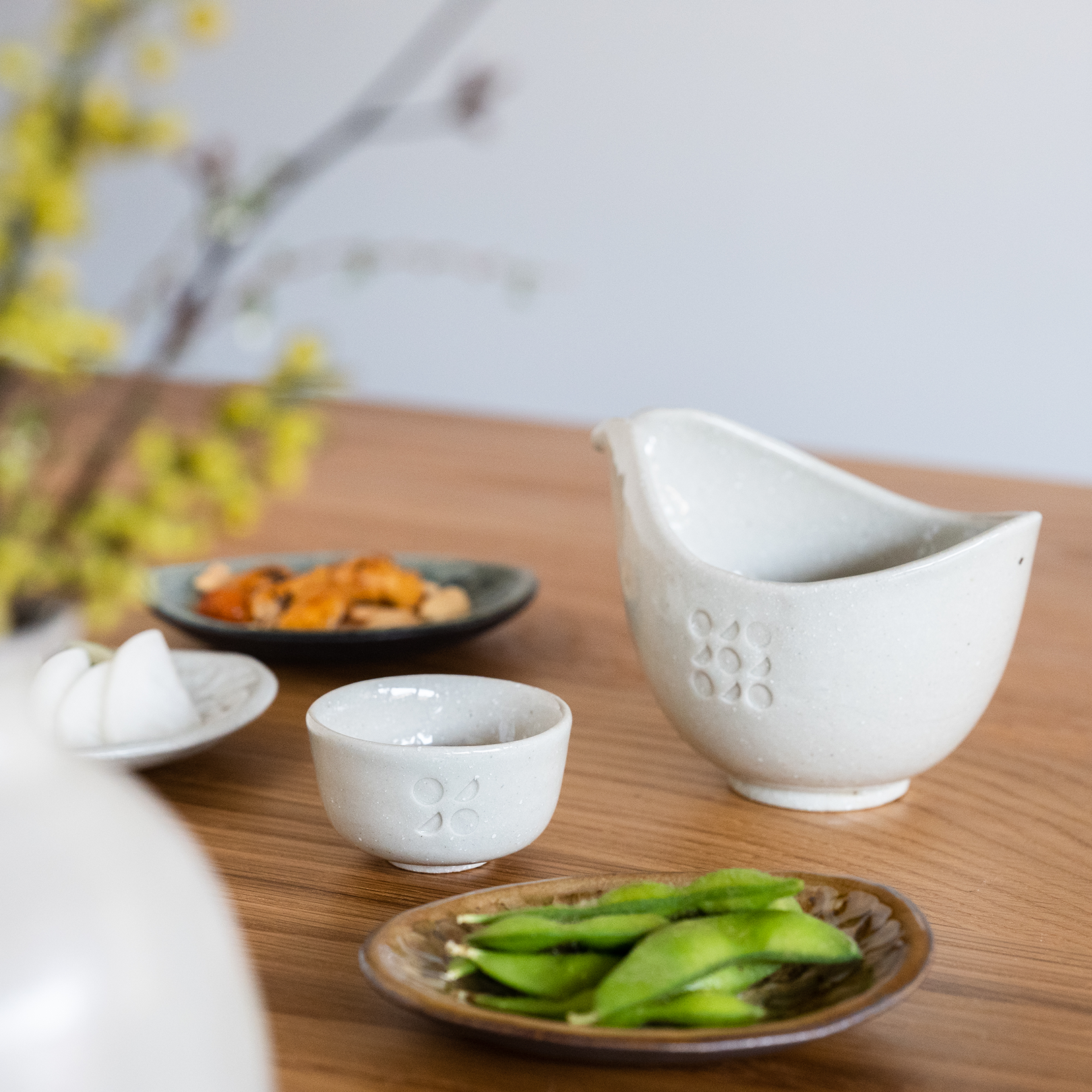 Handcrafted Shigaraki Sake Cup inCeladon, , – Hitotsuki, made in Japan