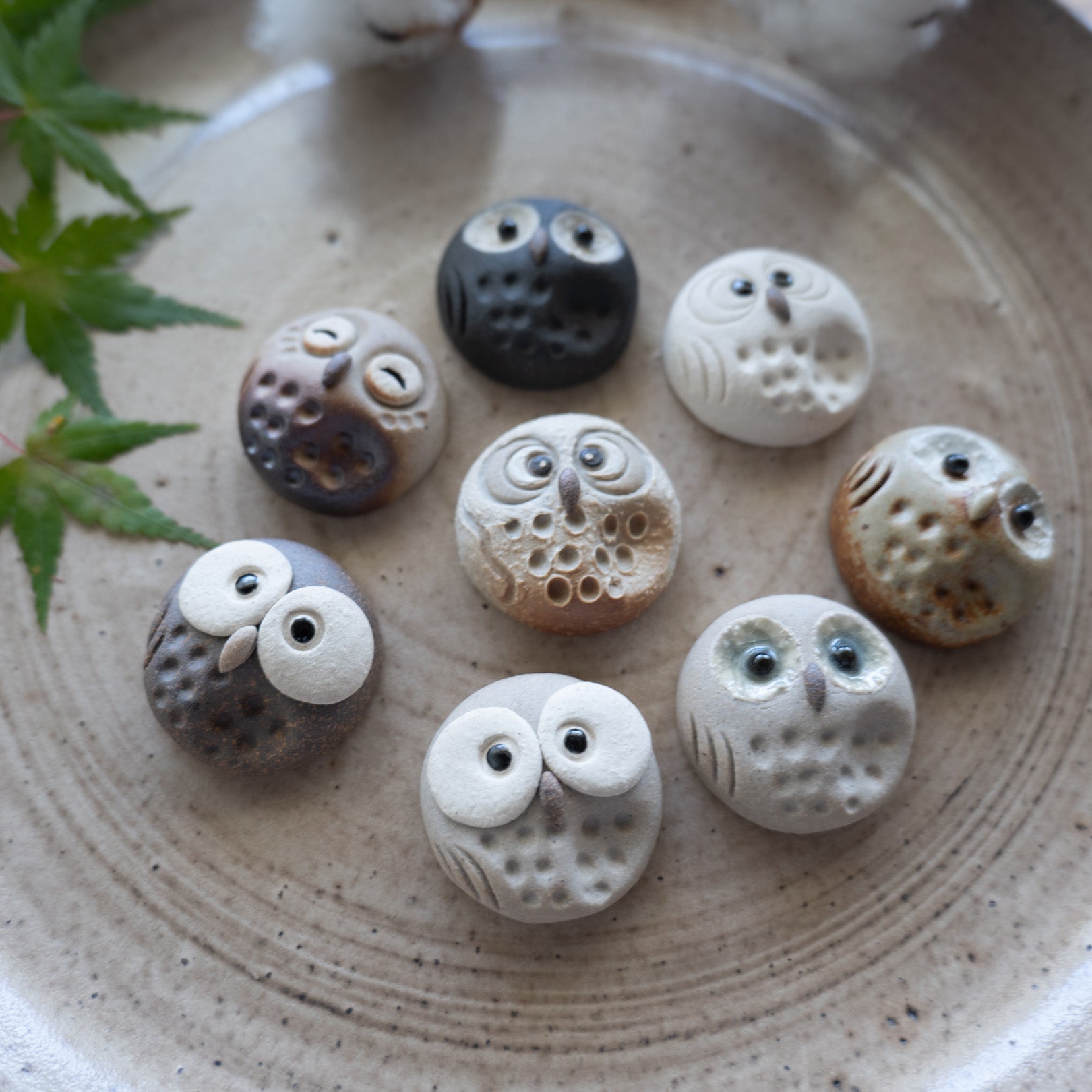 Handcrafted Shigaraki Small Owl Chopstick Rests inPerfectly Round Owl, , – hoccori, made in Japan