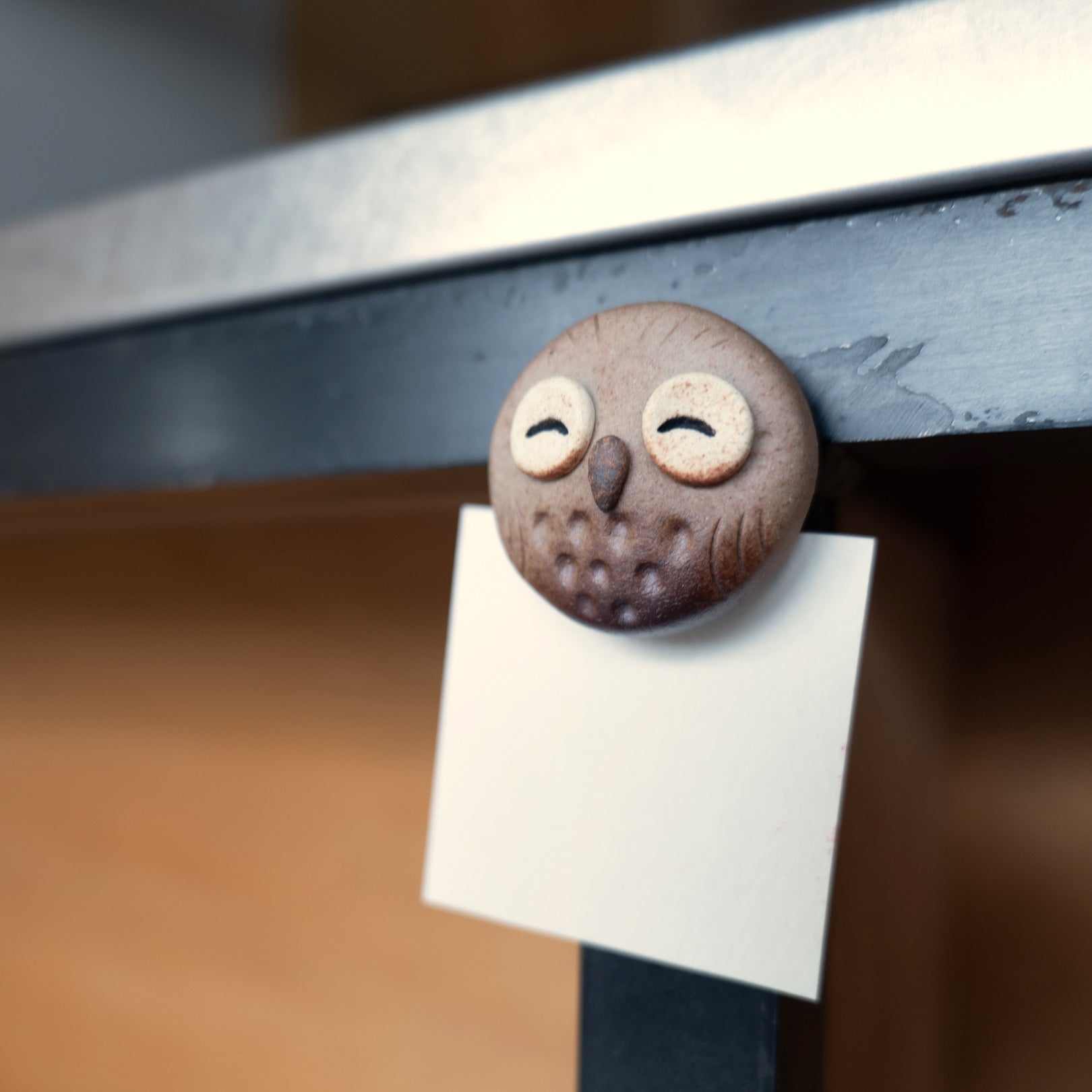 Handcrafted Shigaraki Small Owl Magnets inPerfectly Round Owl, , – hoccori, made in Japan
