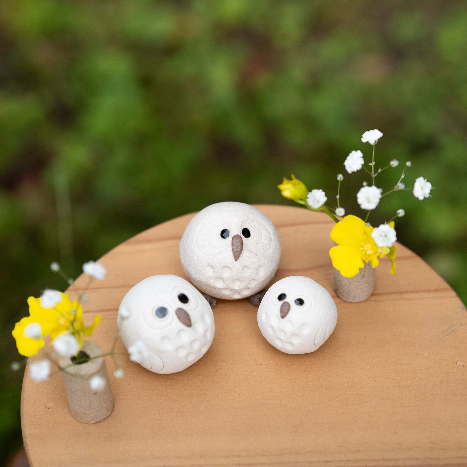 Handcrafted Shigaraki Small Owls L inPerfectly Round Owl, , – hoccori, made in Japan