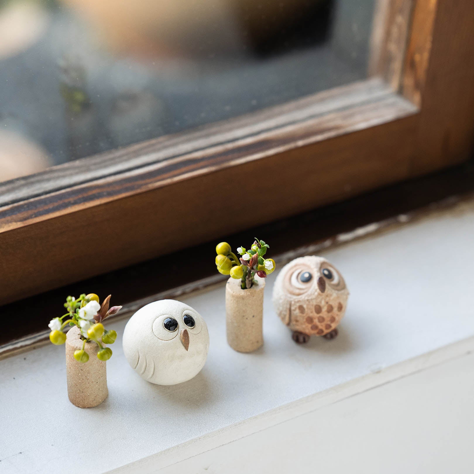 Handcrafted Shigaraki Small Owls M inPerfectly Round Owl, , – hoccori, made in Japan