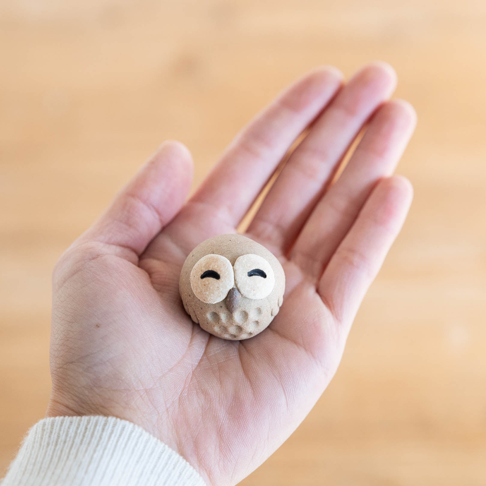 Handcrafted Shigaraki Small Owls M inPerfectly Round Owl, , – hoccori, made in Japan
