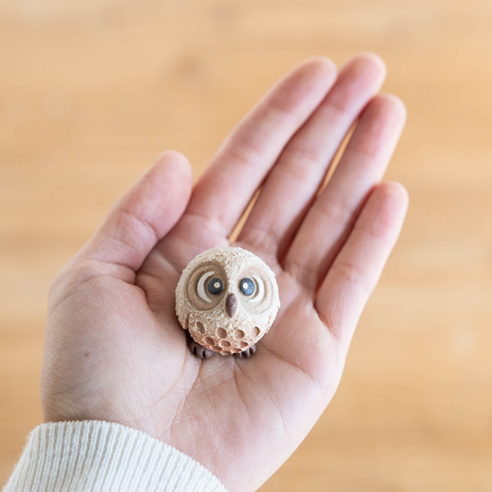 Handcrafted Shigaraki Small Owls M inPerfectly Round Owl, , – hoccori, made in Japan