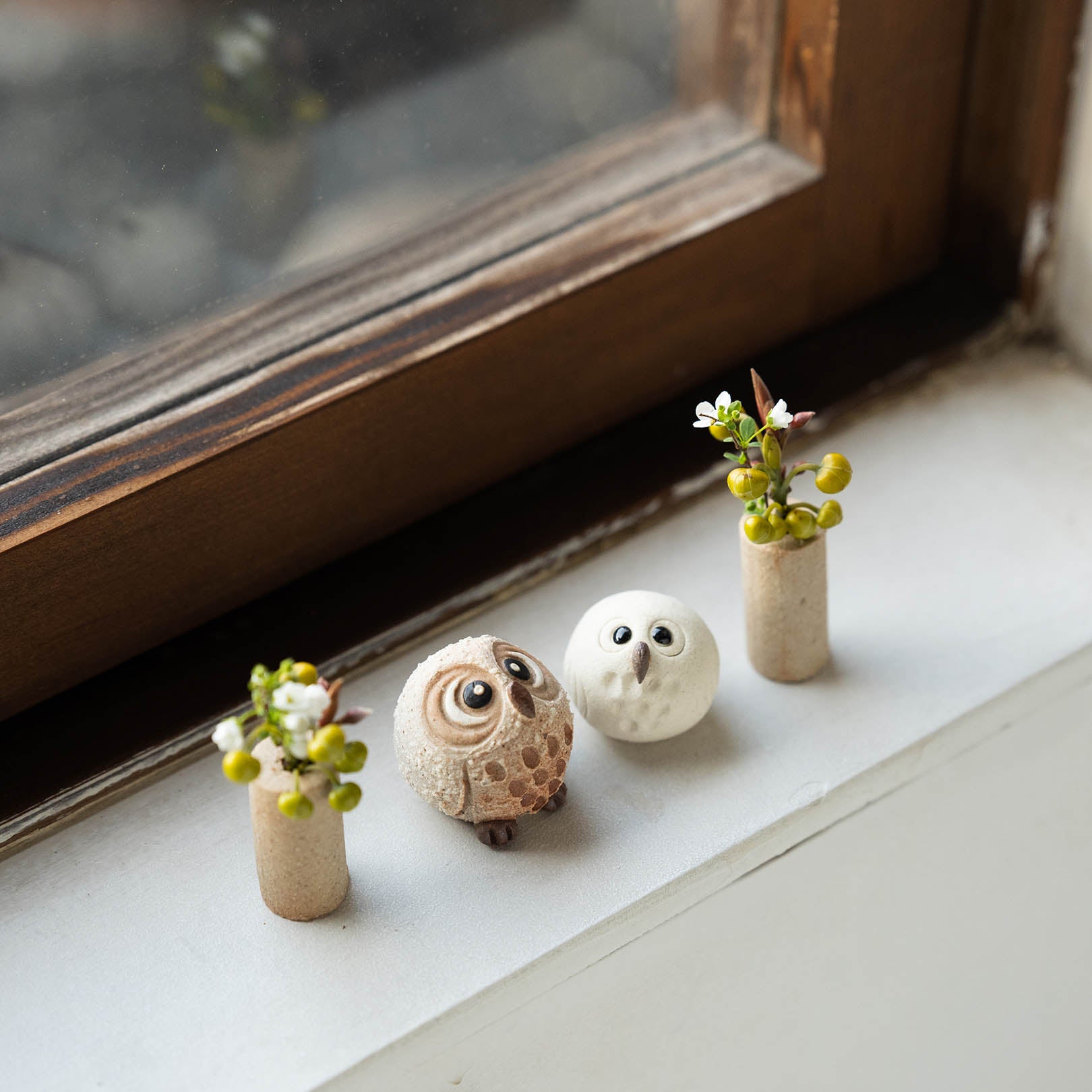 Handcrafted Shigaraki Small Owls M inPerfectly Round Owl, , – hoccori, made in Japan
