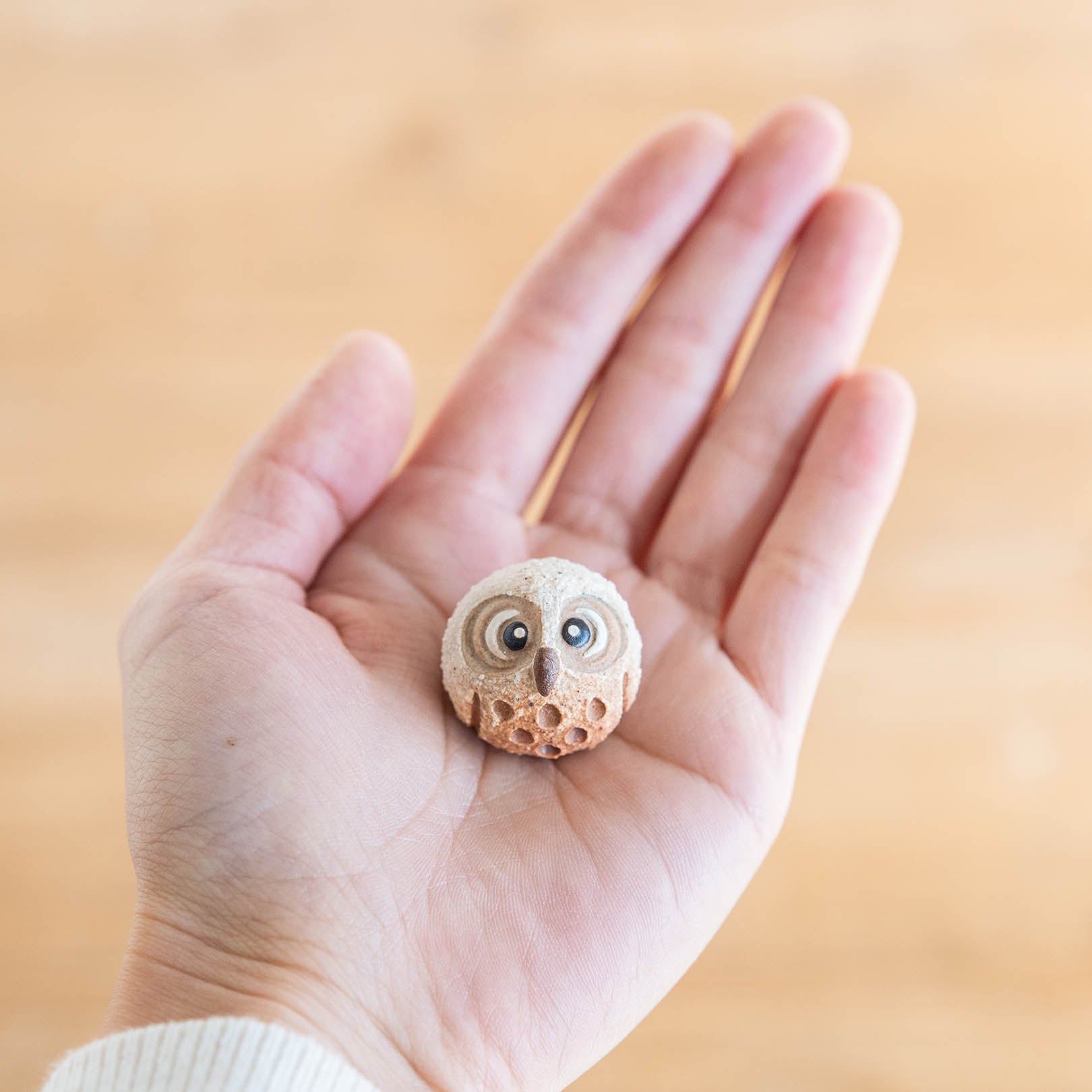 Handcrafted Shigaraki Small Owls S inPerfectly Round Owl, , – hoccori, made in Japan