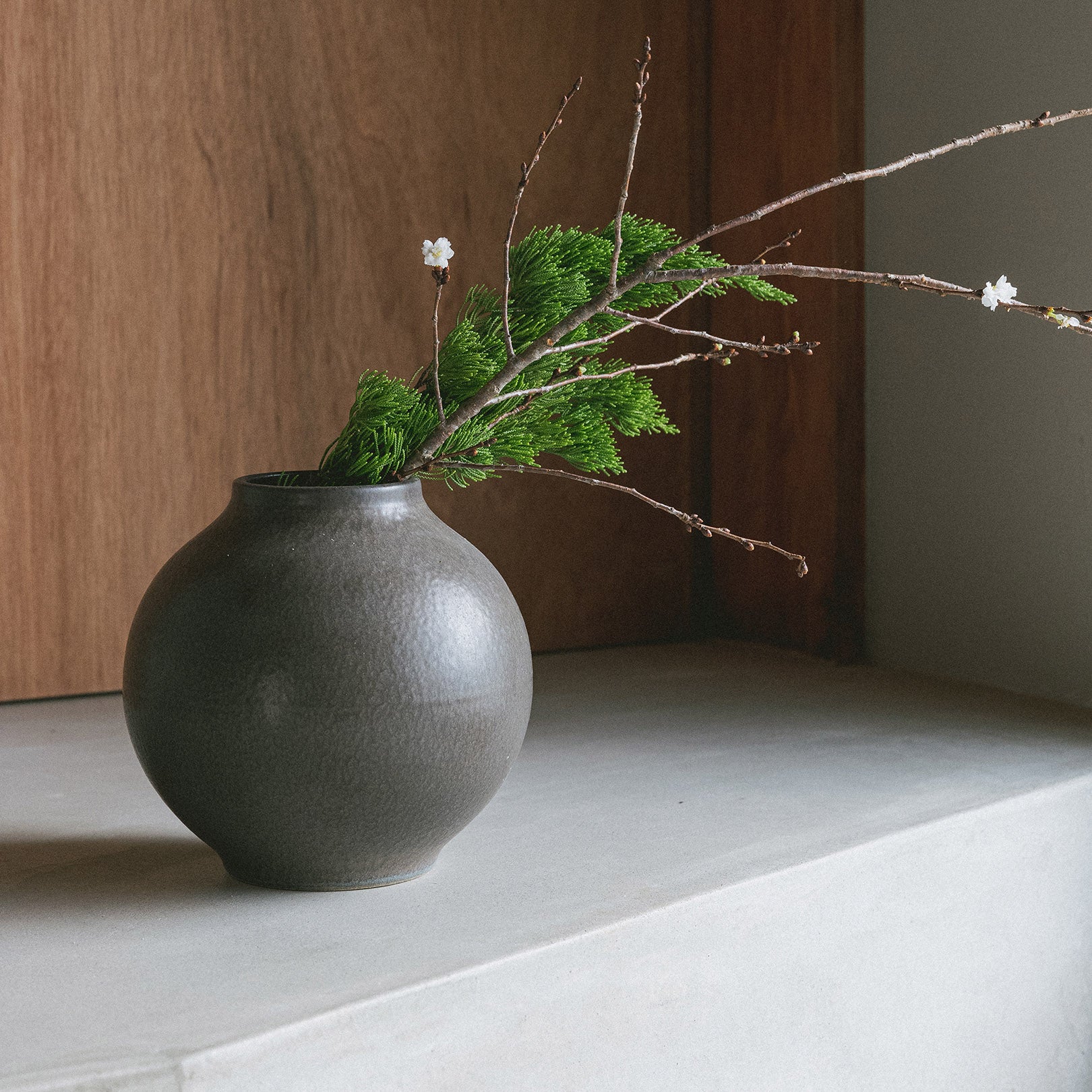 Handcrafted Shigaraki TONE VASE L inBlue White, , – HIJICA, made in Japan
