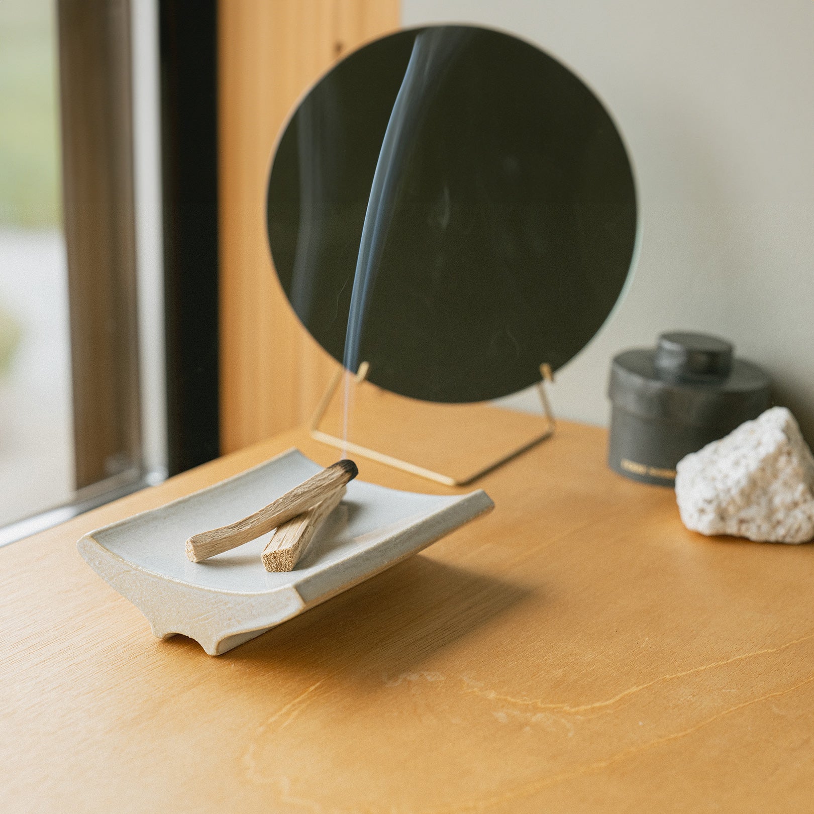 Arch Tray-handmade Shigaraki Homeware / Trays-HIJICA-Meizan Kiln